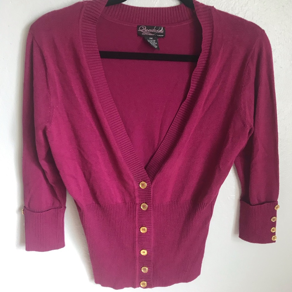 Cardigan with gold buttons